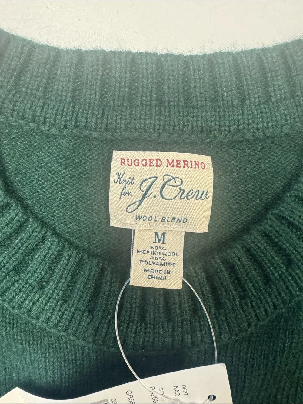 J. Crew Men’s Crewneck Sweater in Dark Green